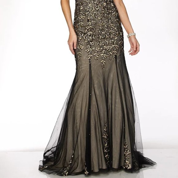 Scoop Neck Sheath Shape LAce Prom Dress JT656 - Picture 4 of 5